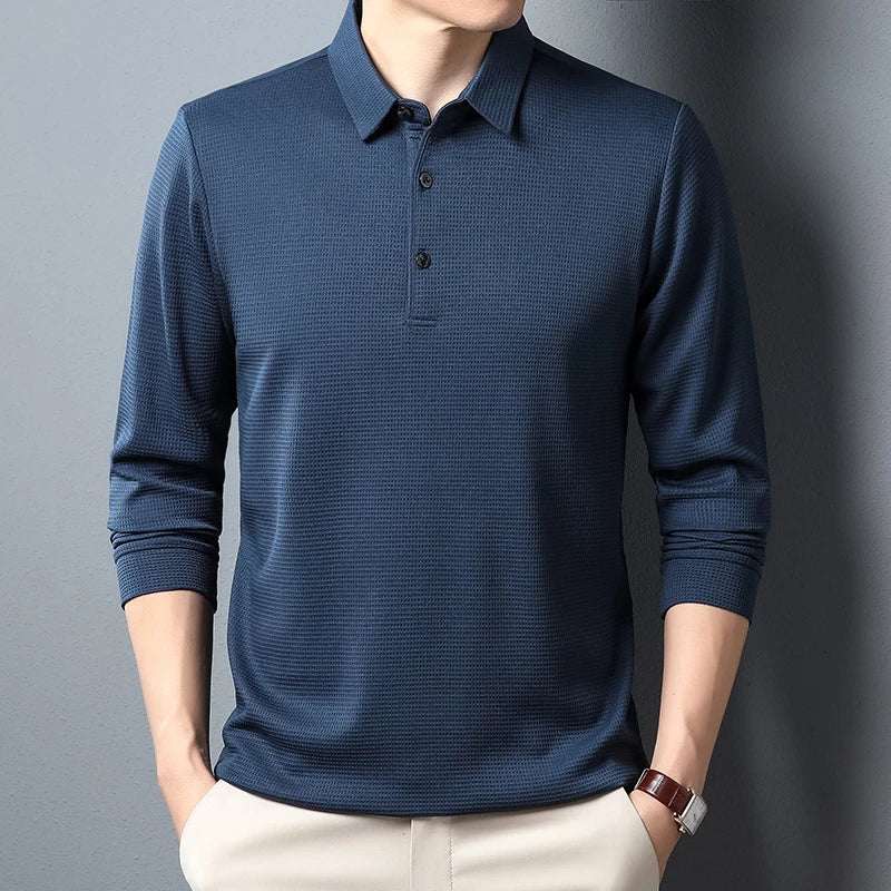 Men's Long Sleeve Polo Shirt – Business Casual