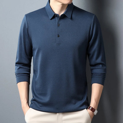 Men's Long Sleeve Polo Shirt – Business Casual