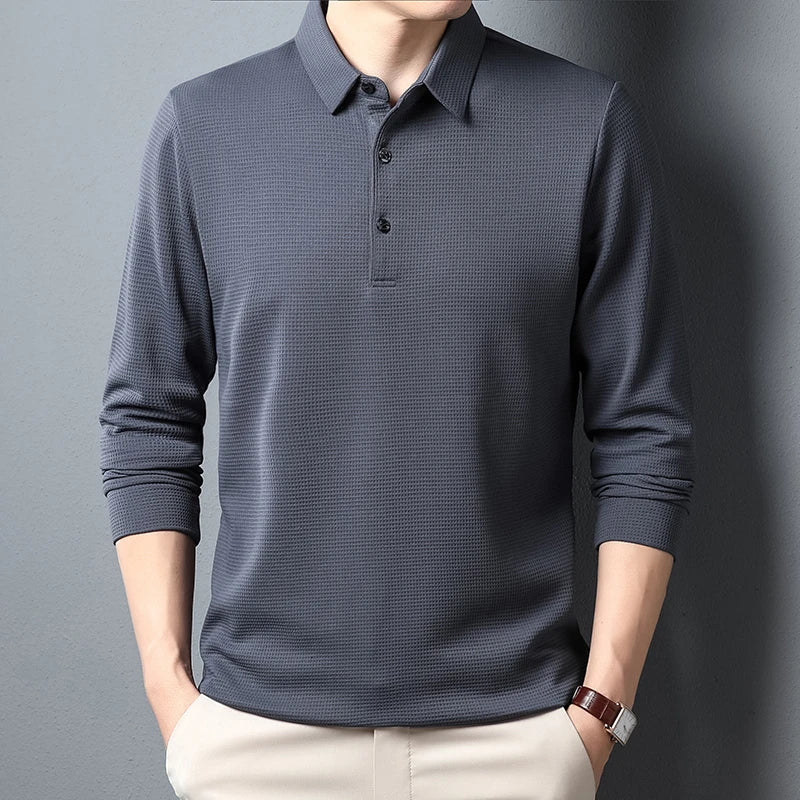 Men's Long Sleeve Polo Shirt – Business Casual