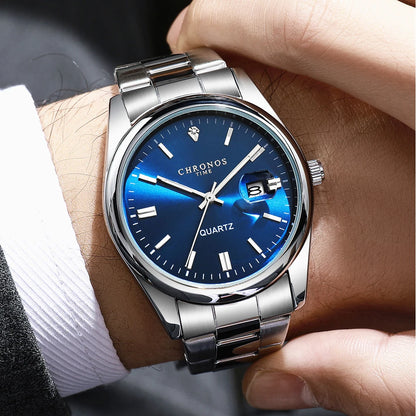 Men's Luxury Quartz Watch – Stainless Steel