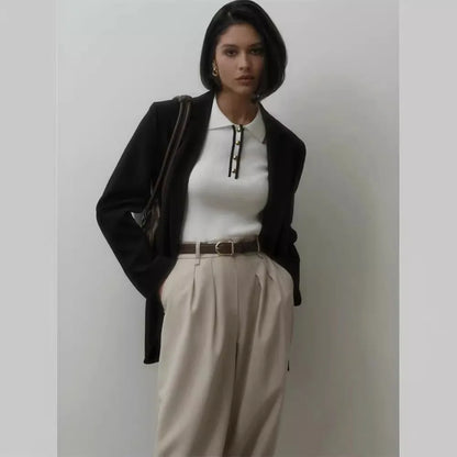 Women's Patchwork Knit Top
