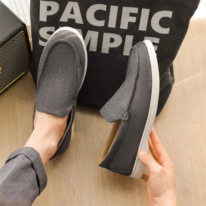Men's Suede Loafers – Classic Slip-On Shoes