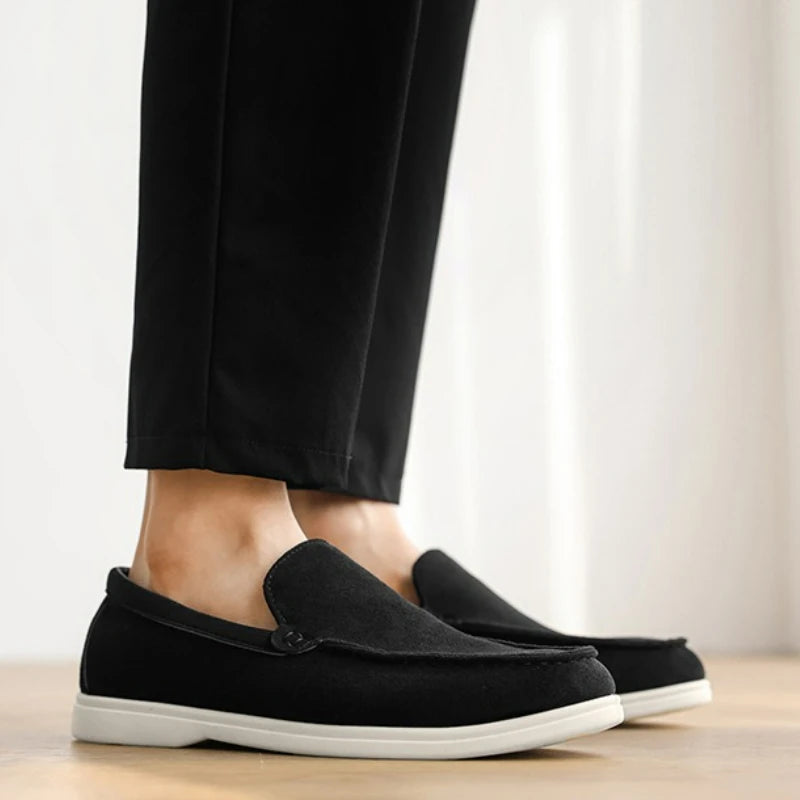 Men's Suede Loafers – Classic Slip-On Shoes