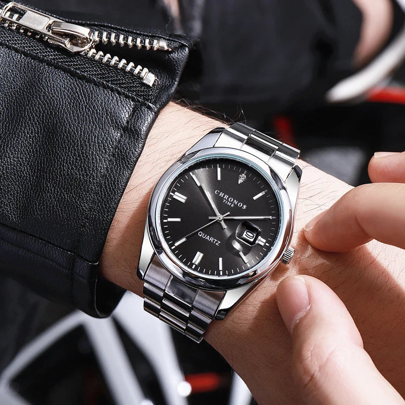Men's Luxury Quartz Watch – Stainless Steel
