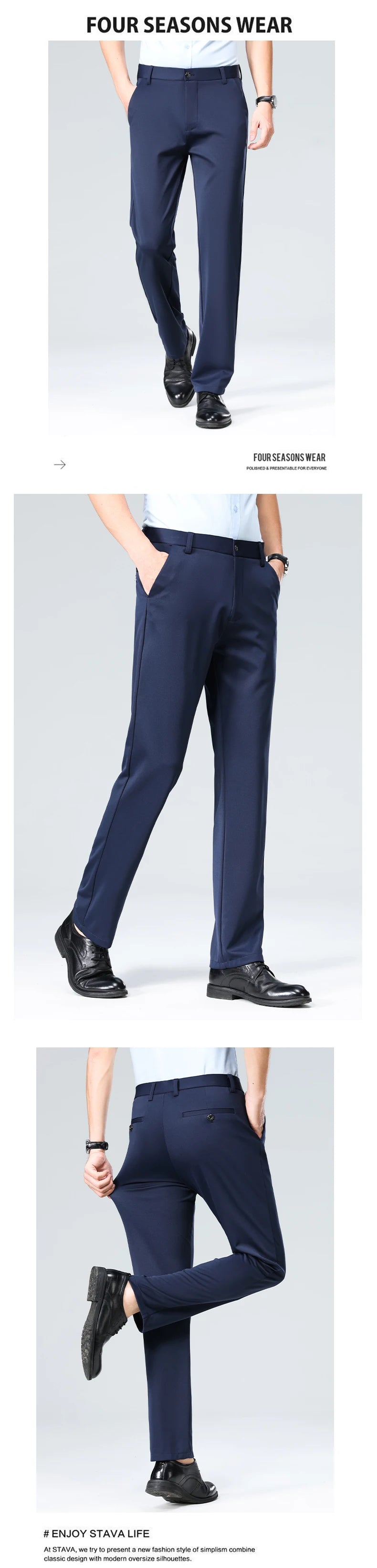 Men's Stretch Summer Pants – Lightweight Straight Fit