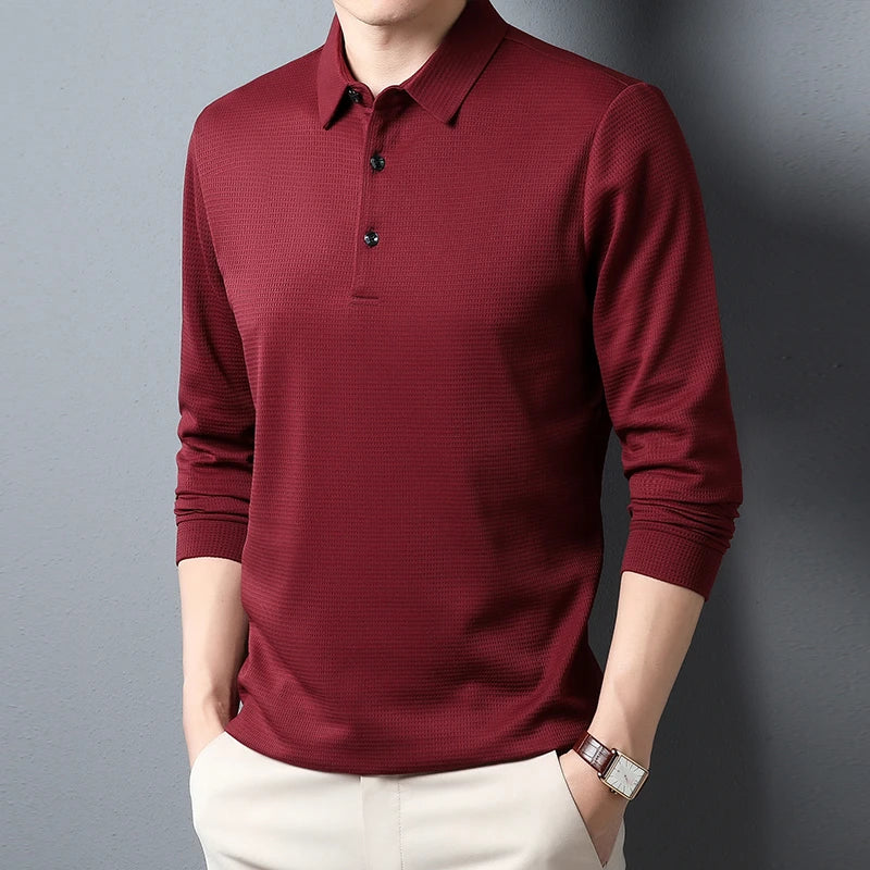 Men's Long Sleeve Polo Shirt – Business Casual