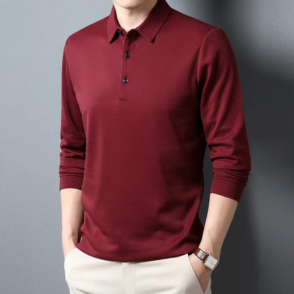 Men's Long Sleeve Polo Shirt – Business Casual