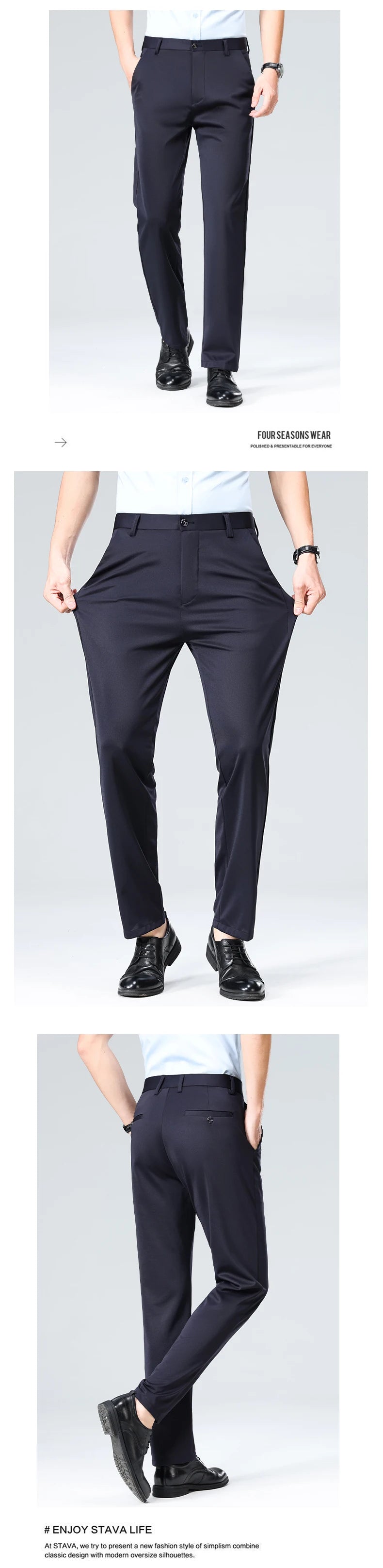 Men's Stretch Summer Pants – Lightweight Straight Fit
