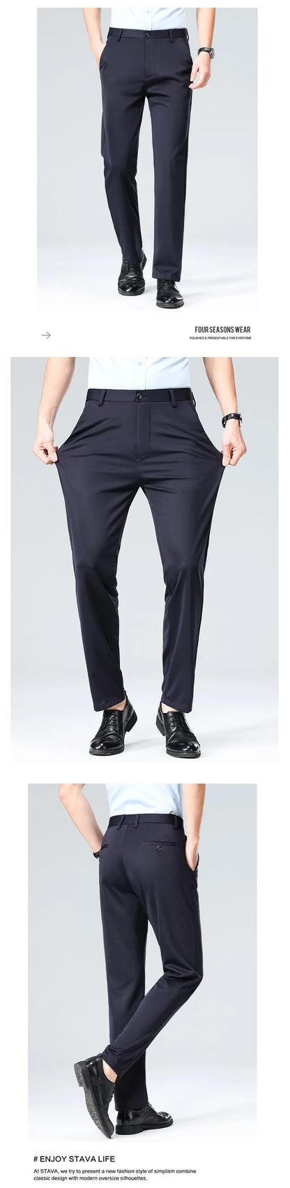 Men's Stretch Summer Pants – Lightweight Straight Fit