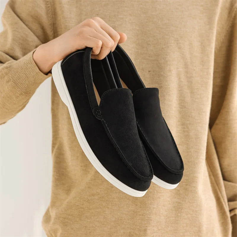 Men's Suede Loafers – Classic Slip-On Shoes