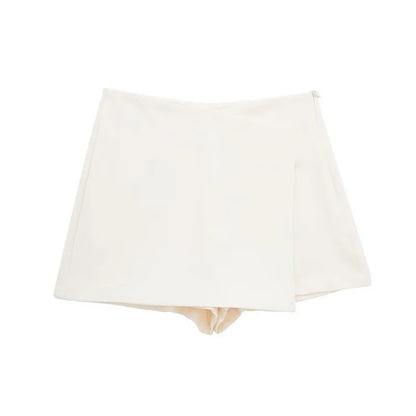 Women's Asymmetric Skort – High Waist Mini