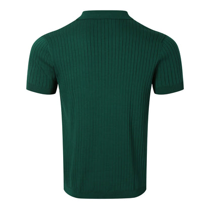 Men's Striped Knit Polo – Summer Slim Fit