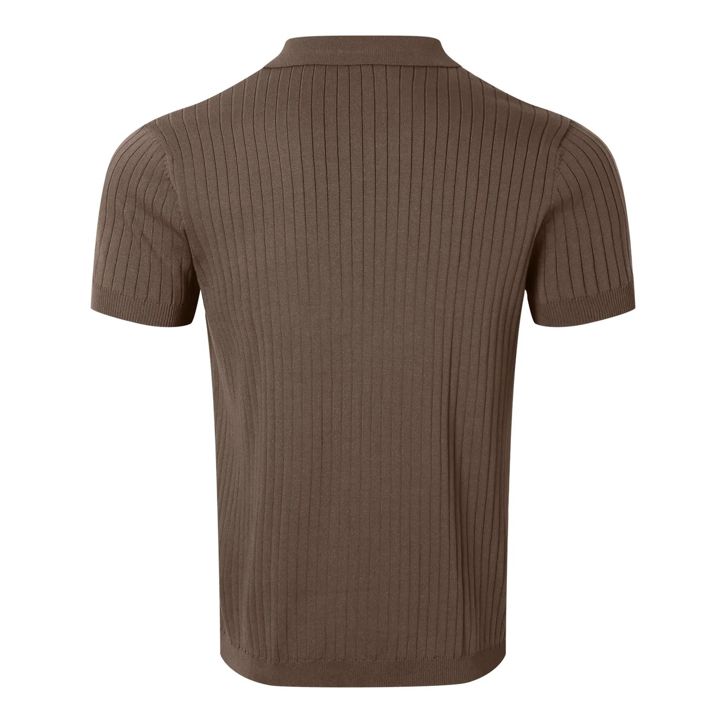 Men's Striped Knit Polo – Summer Slim Fit