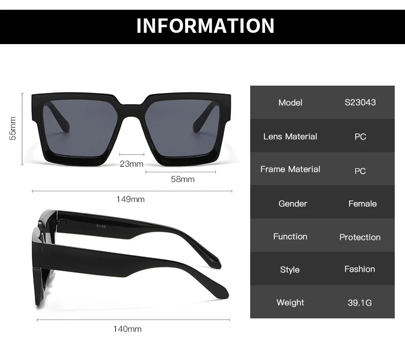 Vintage Cycling Square Sunglasses