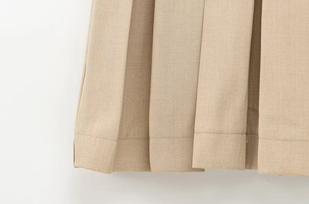 Women's V-Neck Pleated Mini Dress
