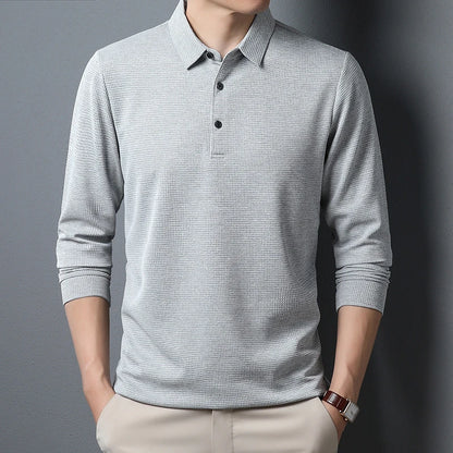 Men's Long Sleeve Polo Shirt – Business Casual