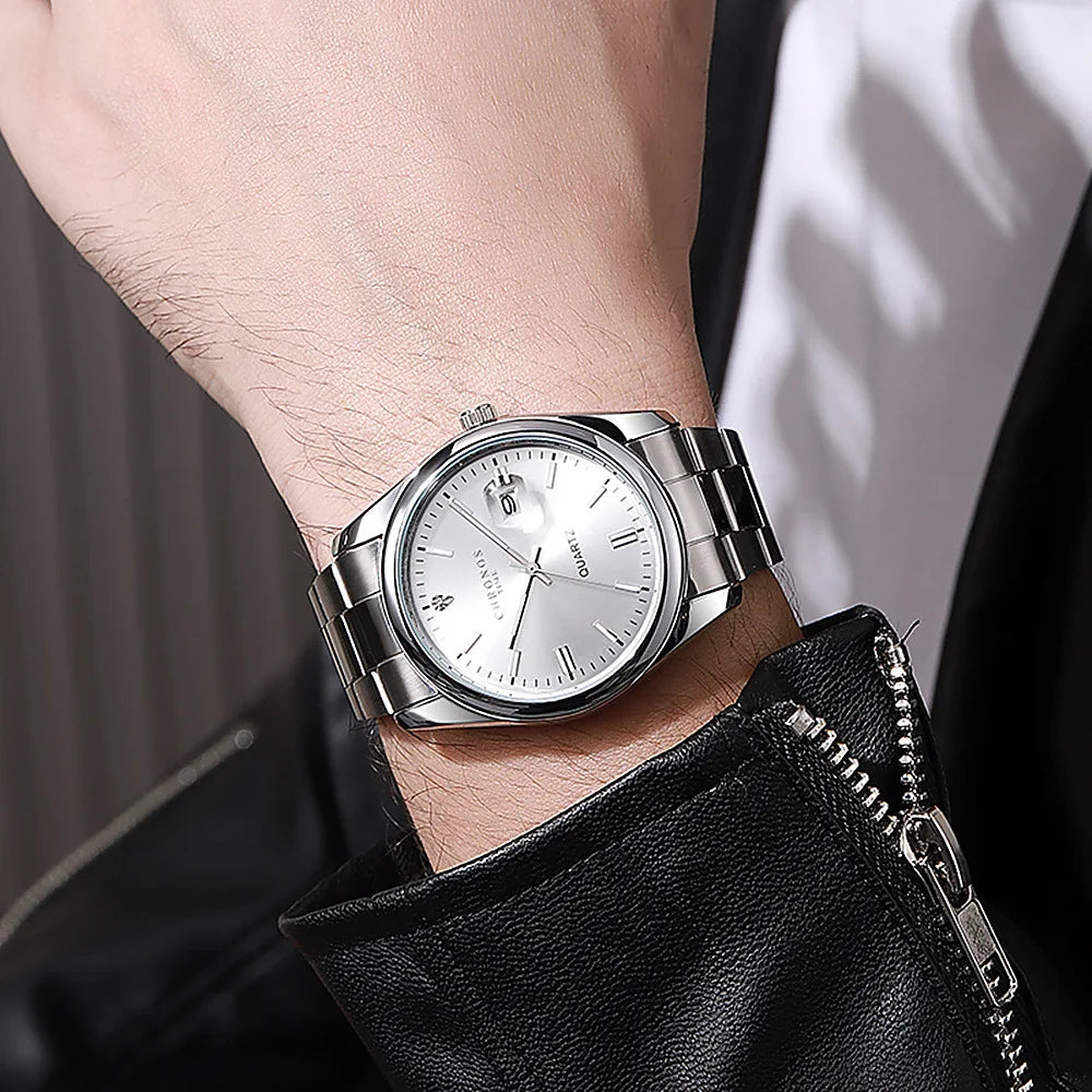 Men's Luxury Quartz Watch – Stainless Steel