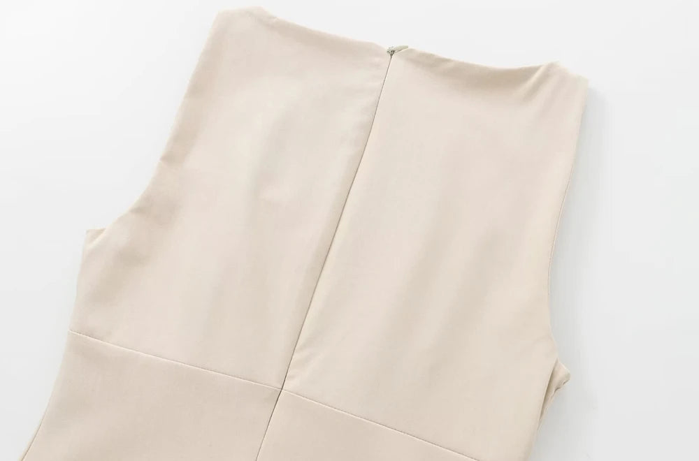 Women's Ruffled Mini Dress – Sleeveless Bow Detail