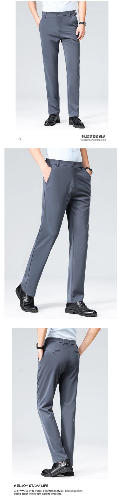 Men's Stretch Summer Pants – Lightweight Straight Fit