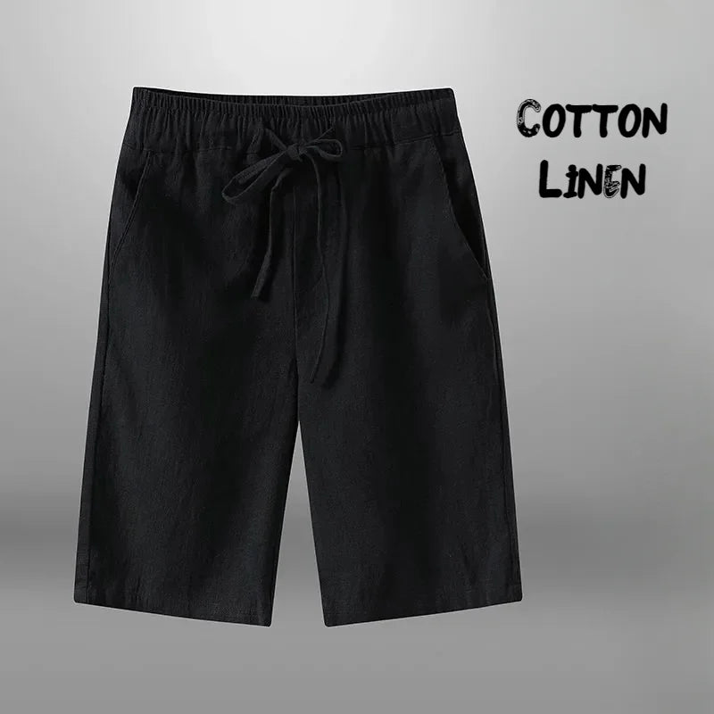 Men's Cotton Linen Shorts – Breathable Summer