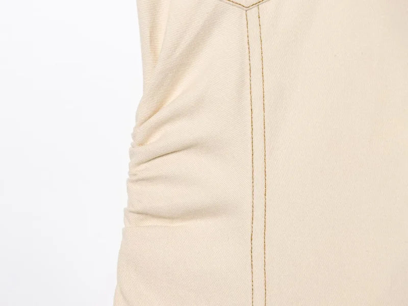 Women's Midi Dress – Slim V-Neck Pencil