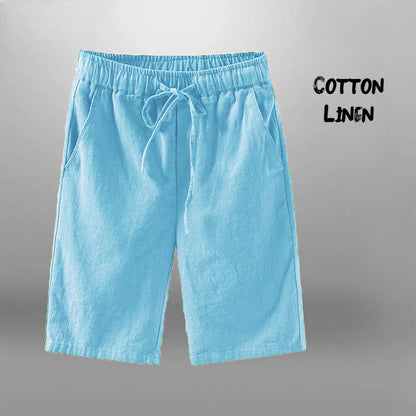 Men's Cotton Linen Shorts – Breathable Summer