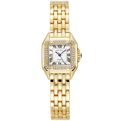Women's Gold Quartz Watch – Luxury Bracelet