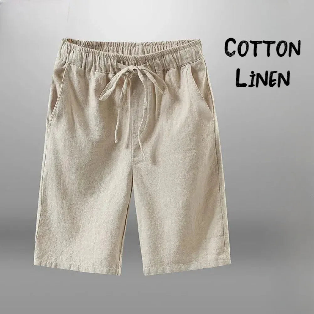 Men's Cotton Linen Shorts – Breathable Summer
