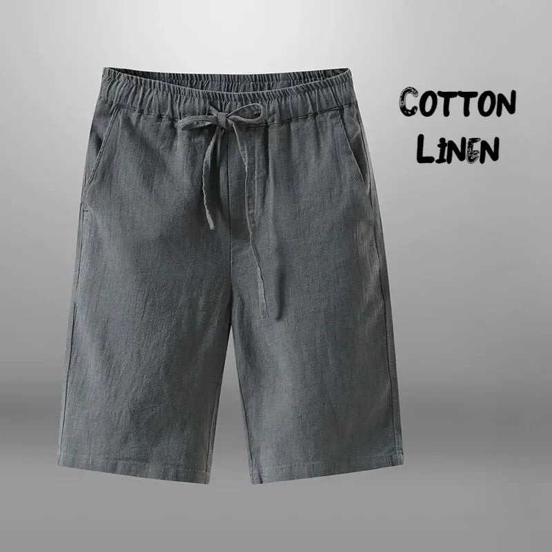 Men's Cotton Linen Shorts – Breathable Summer