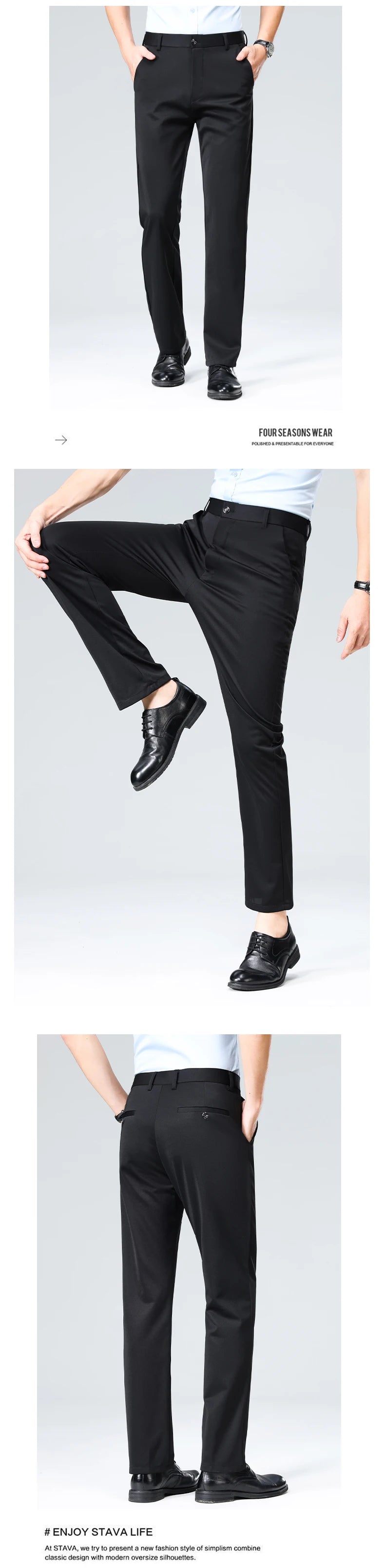 Men's Stretch Summer Pants – Lightweight Straight Fit