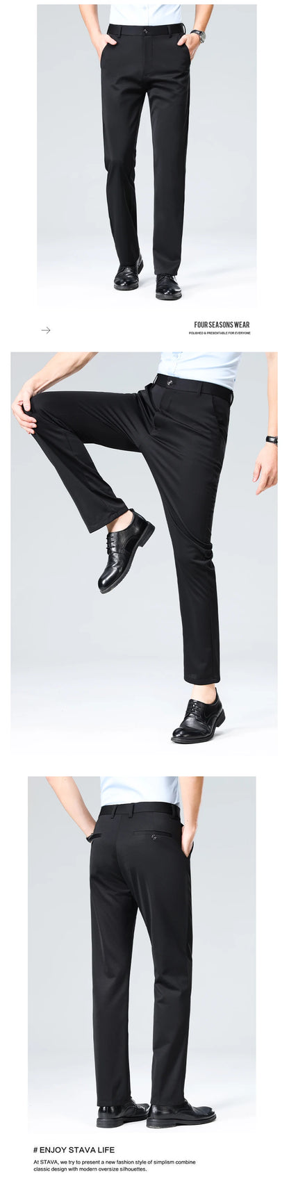 Men's Stretch Summer Pants – Lightweight Straight Fit
