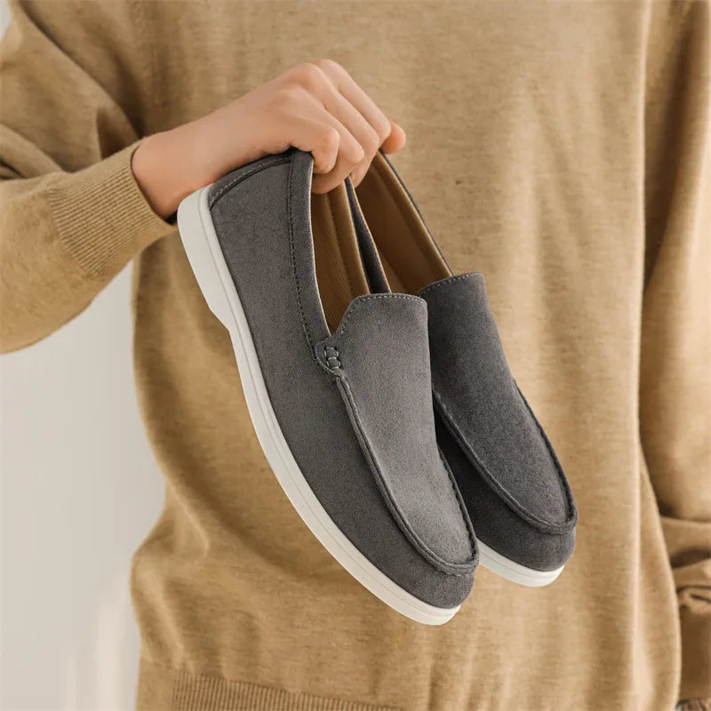 Men's Suede Loafers – Classic Slip-On Shoes