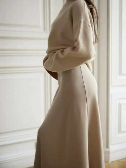 Bornladies Casual Satin Women'S Skirt Spring Summer Fashion Loose High Waist Maxi Skirts Elegant Simple Slik Fishtail Skirt