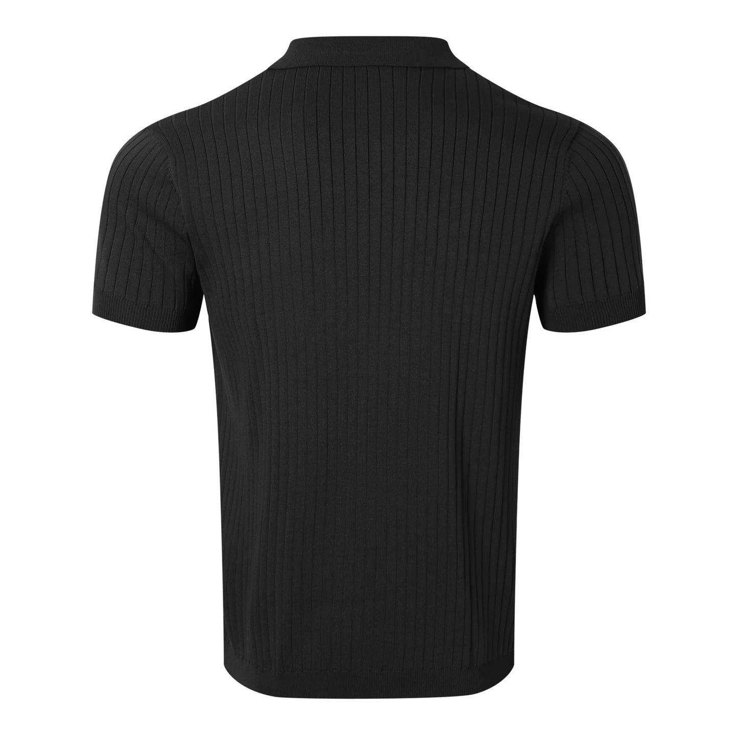 Men's Striped Knit Polo – Summer Slim Fit