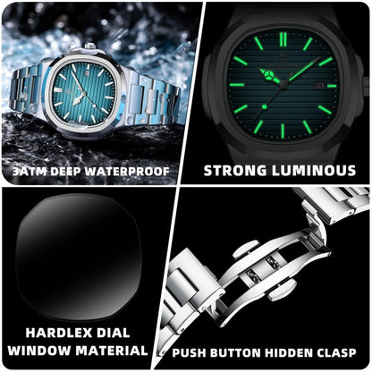 Men's Diver Quartz Watch – Luxury Waterproof Sport