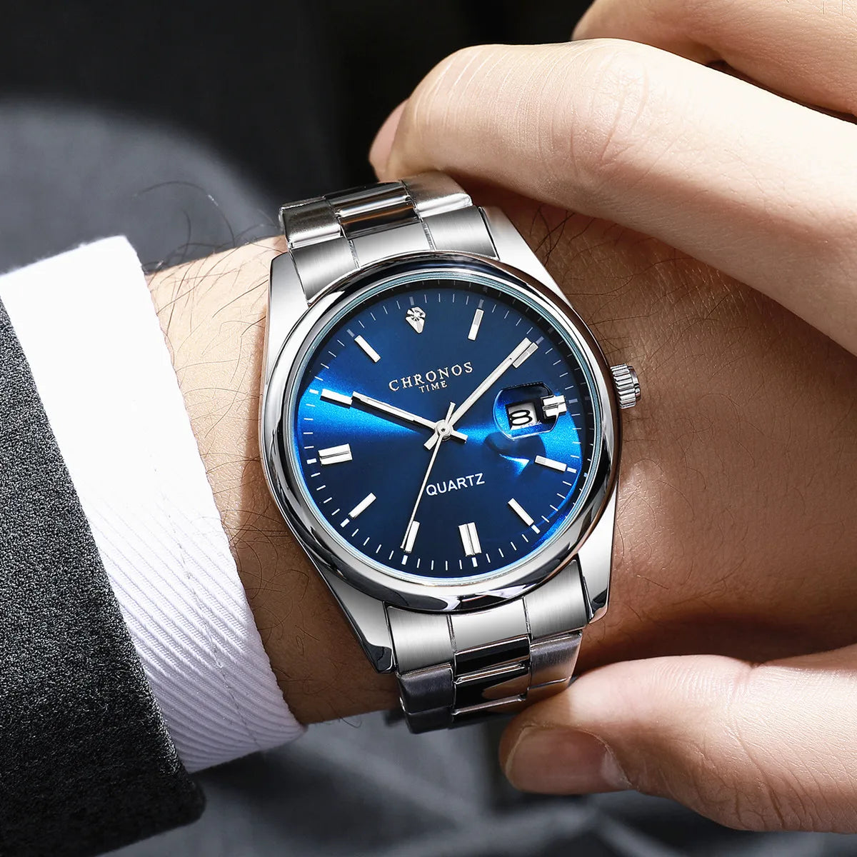 Men's Luxury Quartz Watch – Stainless Steel