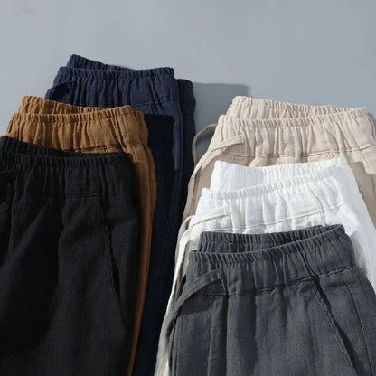 Men's Cotton Linen Shorts – Breathable Summer