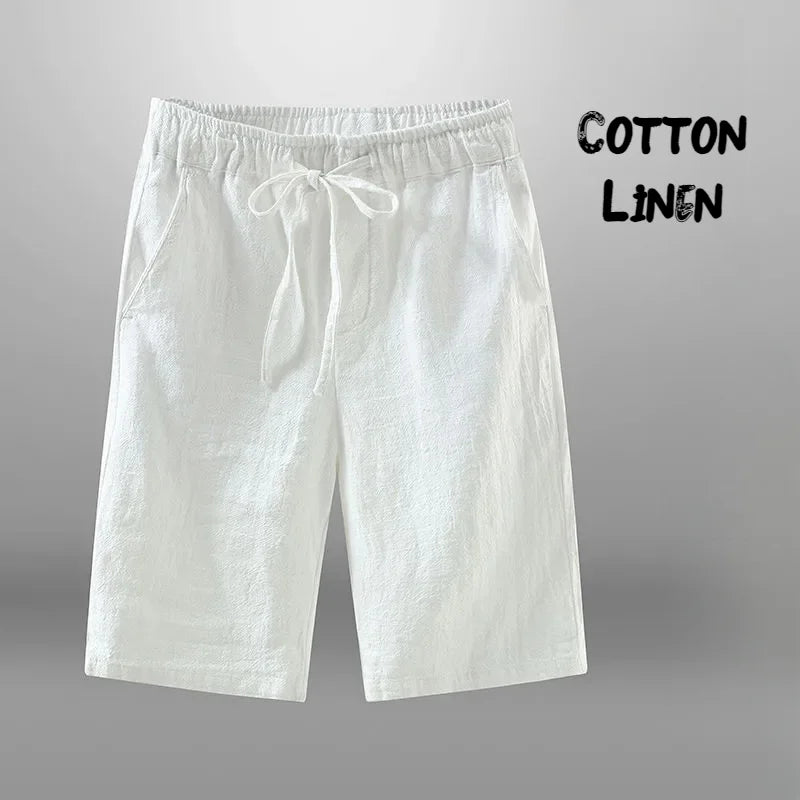 Men's Cotton Linen Shorts – Breathable Summer