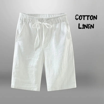 Men's Cotton Linen Shorts – Breathable Summer