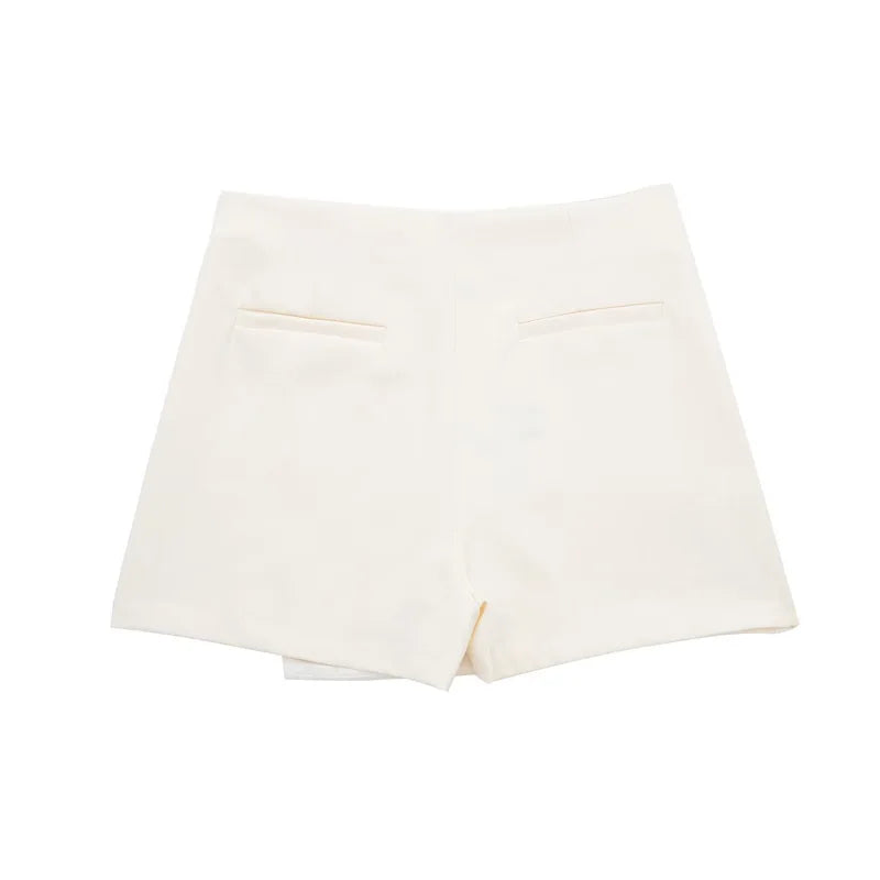 Women's Asymmetric Skort – High Waist Mini