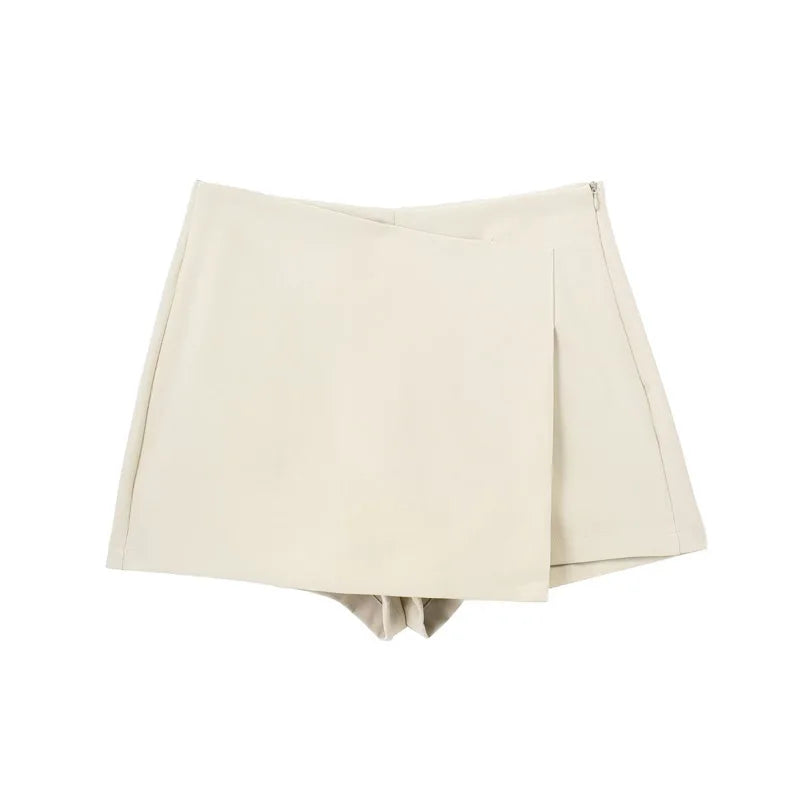 Women's Asymmetric Skort – High Waist Mini