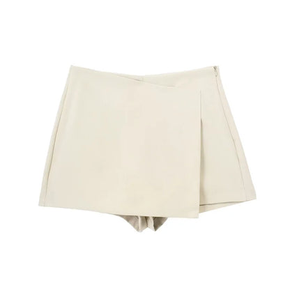 Women's Asymmetric Skort – High Waist Mini