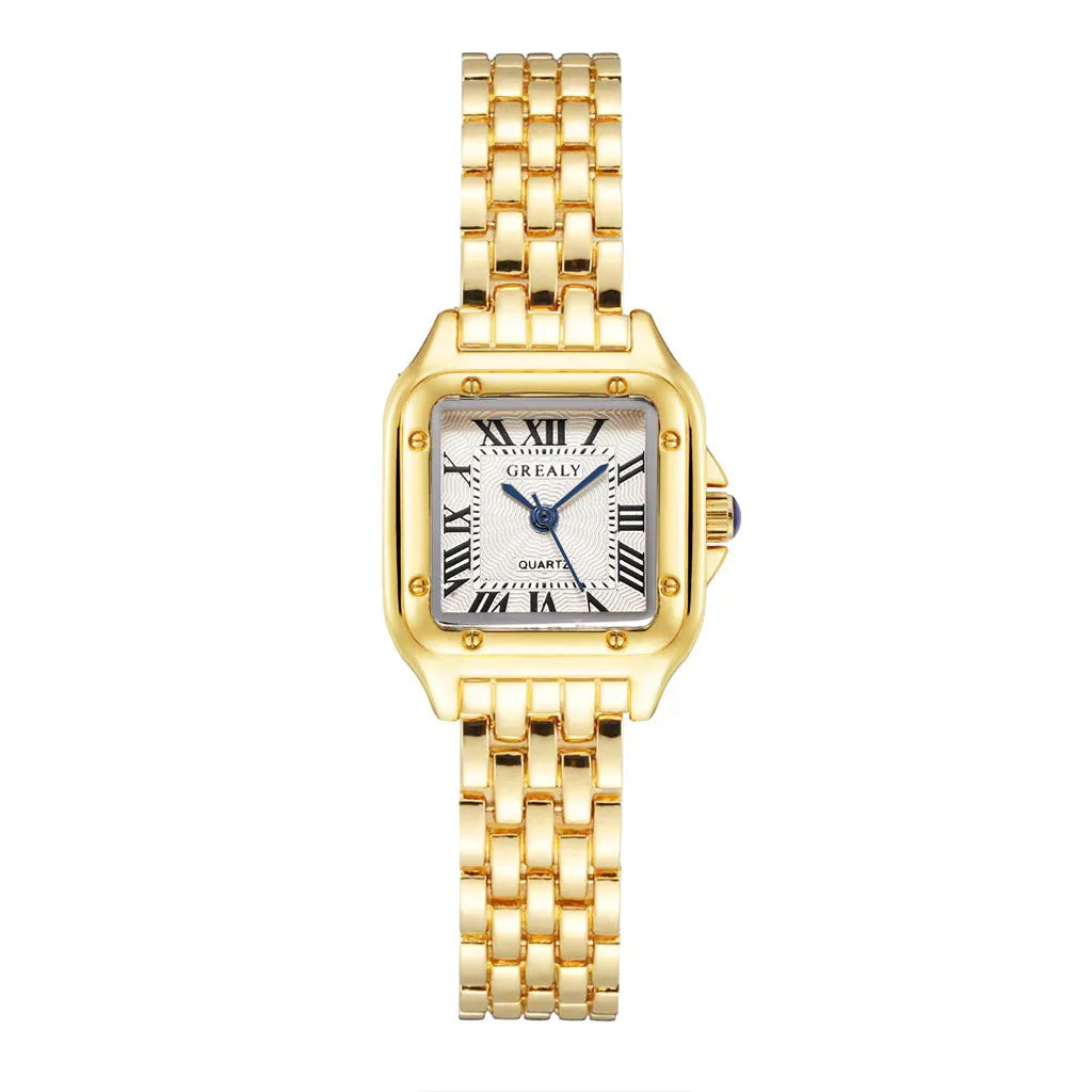 Women's Gold Quartz Watch – Luxury Bracelet