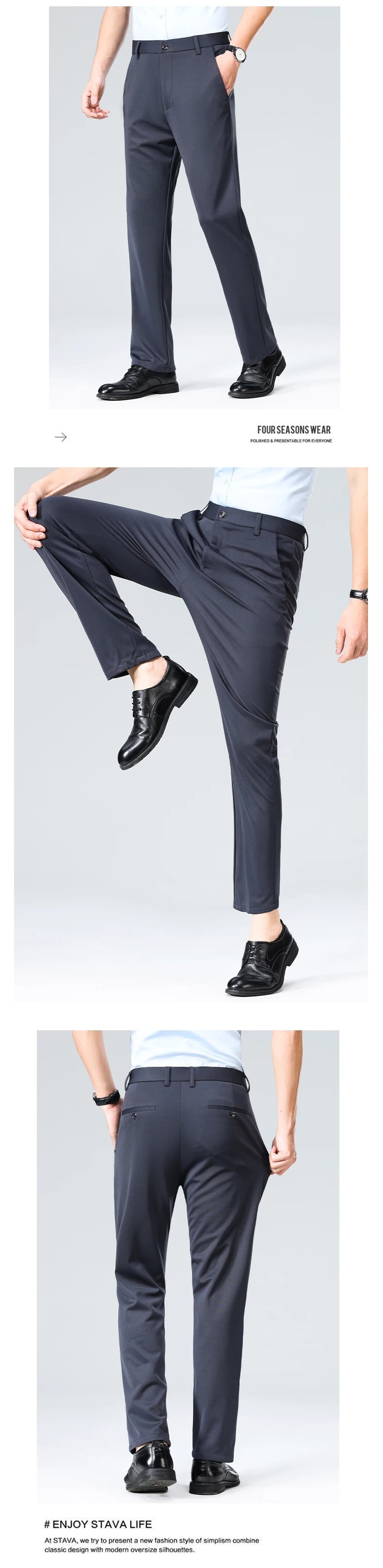 Men's Stretch Summer Pants – Lightweight Straight Fit