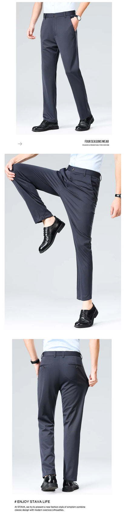Men's Stretch Summer Pants – Lightweight Straight Fit