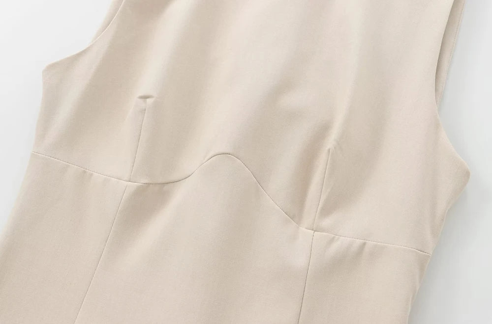Women's Ruffled Mini Dress – Sleeveless Bow Detail