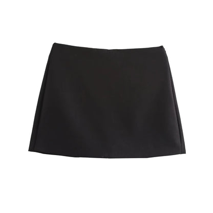 Women's High Waist Skort – Side Zipper Mini