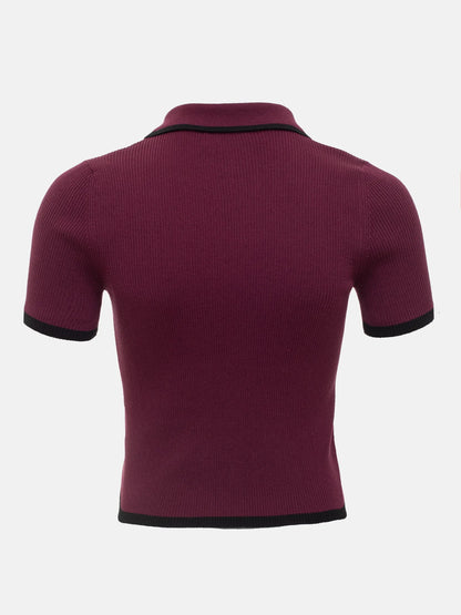 Women's Patchwork Knit Top