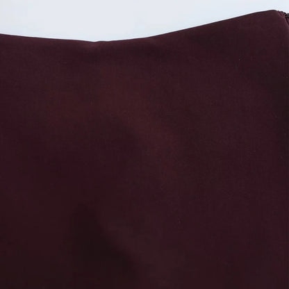 Women's High Waist Skort – Side Zipper Mini