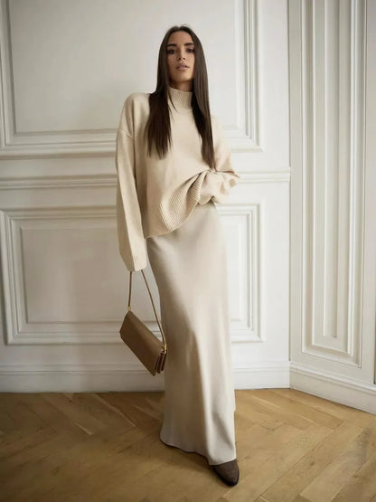 Bornladies Casual Satin Women'S Skirt Spring Summer Fashion Loose High Waist Maxi Skirts Elegant Simple Slik Fishtail Skirt